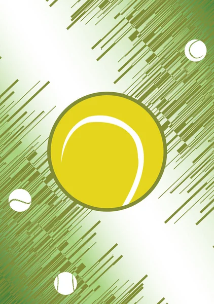 Poster de tennis vertical.Fond vert — Image vectorielle