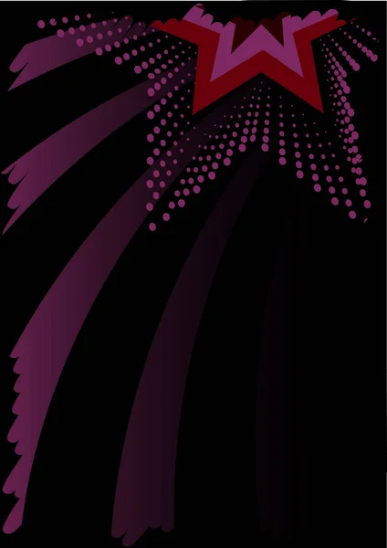 Fondo rosa abstracto.Estrellas detomantes.Cartel del club nocturno — Archivo Imágenes Vectoriales