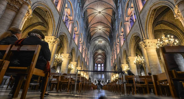 Paris France Octobre 2018 Intérieur Notre Dame Paris Cathédrale Est — Photo