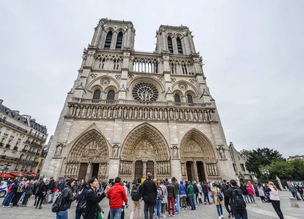Paris Franciaország Október 2018 Kilátás Nyílik Notre Dame Paris Katedrális — Stock Fotó