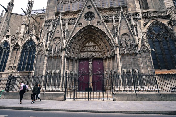 París Francia Octubre 2018 Vista Notre Dame Paris Catedral Inició —  Fotos de Stock