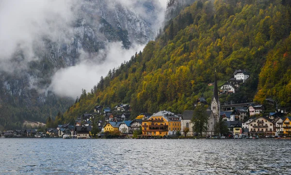 Hallstatt Austria Octubre 2018 Hermoso Hallstatt Village Austria Hallstatt Encantador —  Fotos de Stock