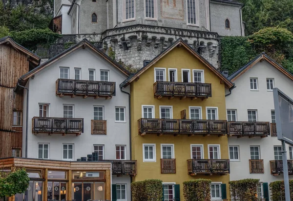 ハルシュタット オーストリア 2018 古い町は ハルシュタットのオーストリア ハルシュタットはアルプスの魅力的な湖畔の村 — ストック写真