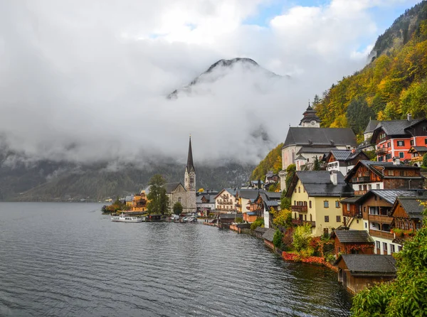 Pięknej Miejscowości Hallstatt Austrii Hallstatt Urocze Miasteczko Nad Jeziorem Alpach — Zdjęcie stockowe