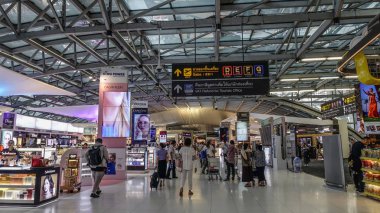 Bangkok, Tayland - 16 Eylül 2018. Bangkok Suvarnabhumi (Bkk) iç. Havaalanı Bangkok hizmet veren iki Uluslararası Havaalanı biridir.