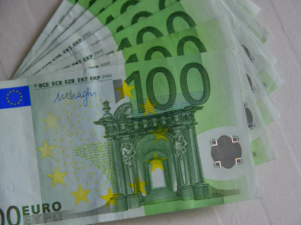 Fondo Billetes Euros Eur Moneda Zona Del Euro Las Instituciones — Foto de Stock