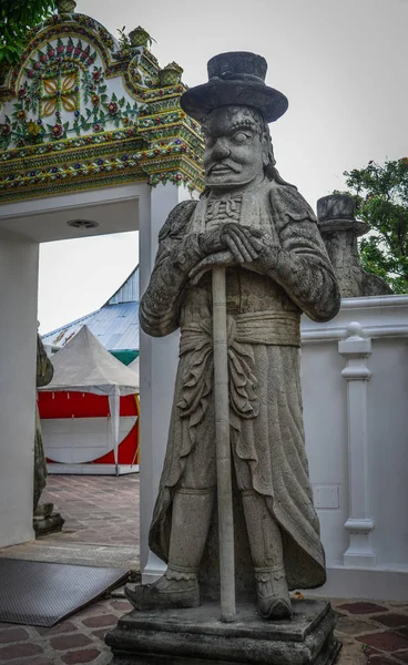 Figura Guardiã Chinesa Lado Portão Wat Pho Wat Pho Dos — Fotografia de Stock