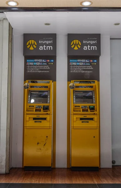 Bangkok Tayland Eylül 2018 Bangkok Tayland Bölgesinde Atm Makineleri Bangkok — Stok fotoğraf