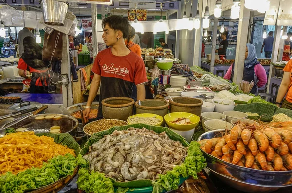Бангкок Таїланд Вересень 2018 Продовольчий Ринок Бангкоку Таїланд Тайський Харчування — стокове фото