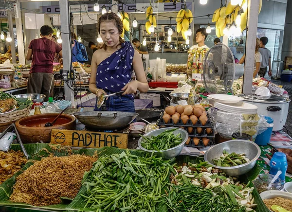 Bangkok Tayland Eylül 2018 Bangkok Tayland Gıda Pazarı Tay Gıda — Stok fotoğraf