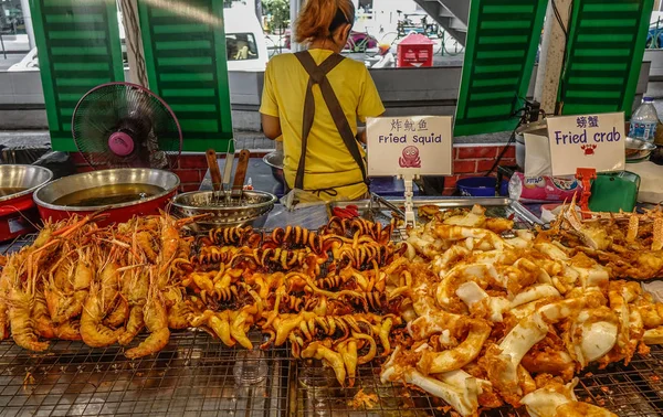 Bangkok Thailand Sep 2018 Matmarknad Bangkok Thailand Thailändsk Mat Mest — Stockfoto