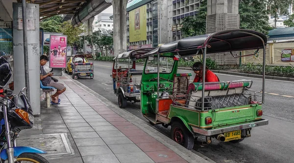 Bangkok Thaïlande Sept 2018 Tuk Tuk Taxi Dans Rue Bangkok — Photo