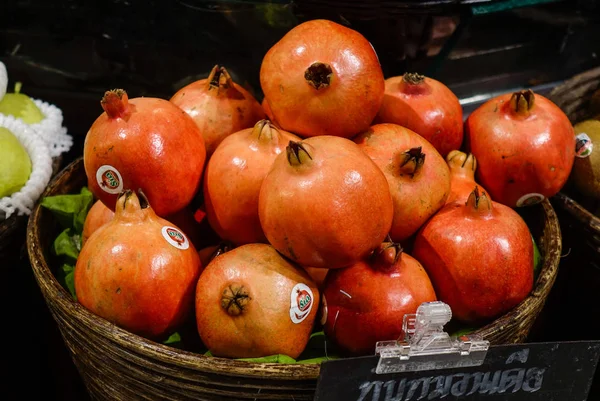 Bangkok Thailand Sep 2018 Granaatappel Markt Voor Fruit Bangkok Thailand — Stockfoto