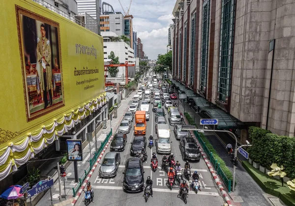 Bangkok Thailand Apr 2018 Street Bangkok Thailand Traffic Has Been — Stock Photo, Image