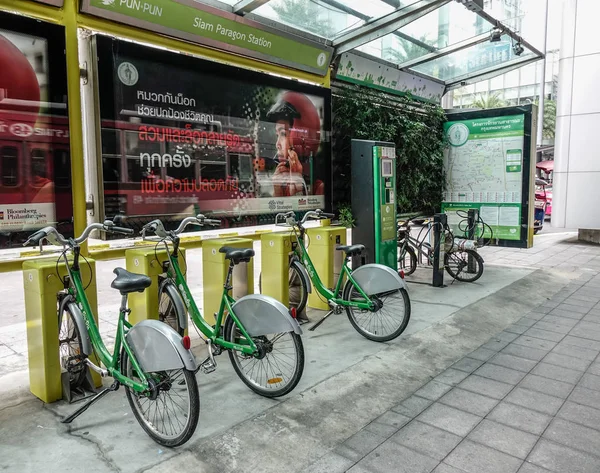 Banguecoque Tailândia Setembro 2018 Bicicletas Para Alugar Bangkok Tailândia Bangkok — Fotografia de Stock