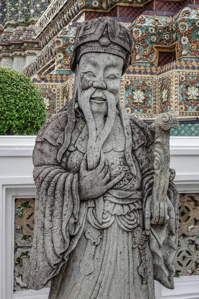 Figura Guardián Chino Lado Una Puerta Wat Pho Wat Pho — Foto de Stock