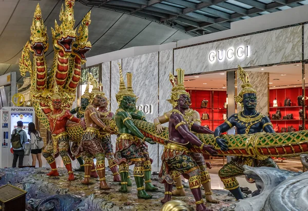 Bangkok Thailandia Settembre 2018 Statua Tradizionale Del Drago Tailandese Dei — Foto Stock