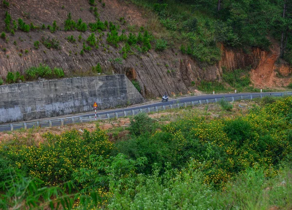 Górska Droga Jesieni Dalat Wietnam Dalat Znajduje Się 1500 Nad — Zdjęcie stockowe