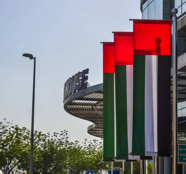 두바이 에미리트 2018 아랍에미리트 두바이 플래그 — 스톡 사진
