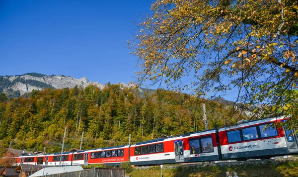 Brienz Sviçre Ekim 2018 Sviçre Tren Stasyonu Brienz Sviçre Durdurma — Stok fotoğraf