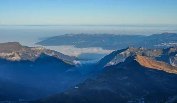 Uitzicht Bergen Van Alpen Met Het Oog Jungfraujoch Station Zwitserland — Stockfoto