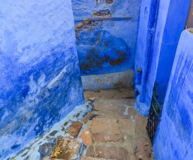 Jodhpur, Hindistan mavi binalarda. Jodhpur Rajasthan eyaletinde ikinci büyük kentidir.