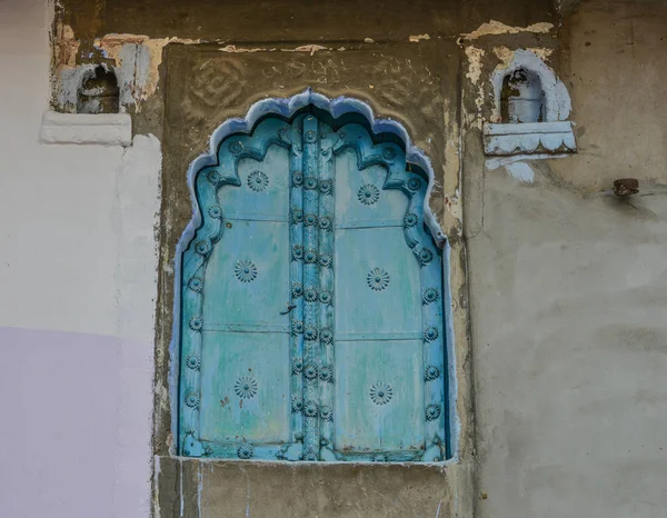 Janela Tradicional Palácio Indiano Jodhpur Índia — Fotografia de Stock