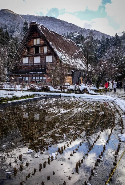 Gifu Japão Dezembro 2015 Aldeia Histórica Shirakawago Inverno Gifu Japão — Fotografia de Stock