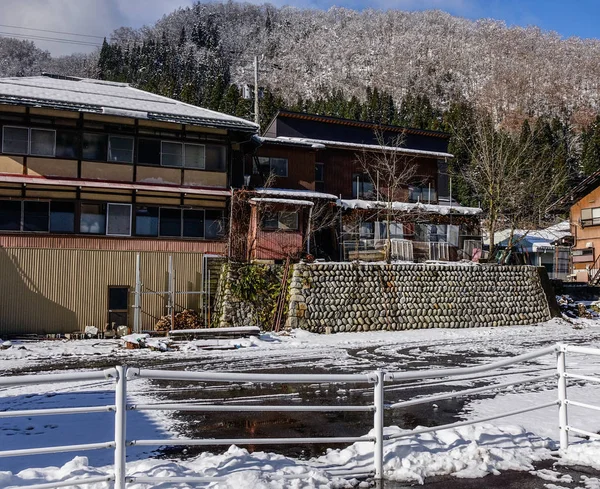 Ciudad Vieja Invierno Takayama Japón Takayama Una Ciudad Japón Montañosa — Foto de Stock