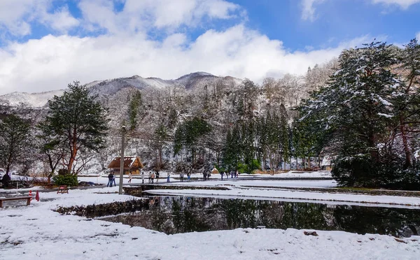 Gifu Japón Diciembre 2015 Villa Histórica Shirakawago Invierno Gifu Japón — Foto de Stock