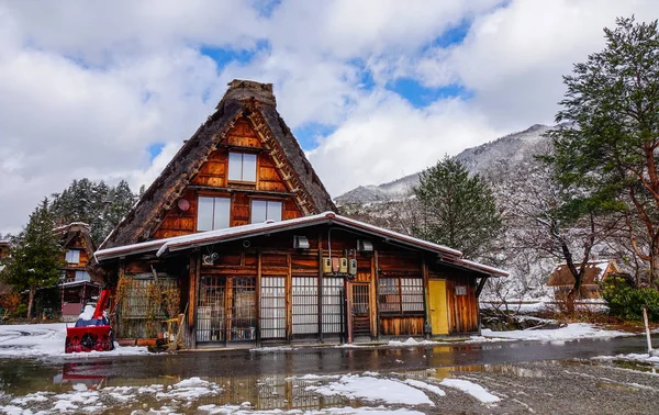 Gifu Japonia Gru 2015 Historyczne Wsi Shirakawago Zimowych Gifu Japonia — Zdjęcie stockowe