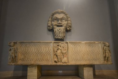 Vatikan - 16 Ekim 2018. Vatican Museums sergilenen antik Mermer heykel. Müzeler kronikler insanlık tarihinin son 2000 yıl içinde.