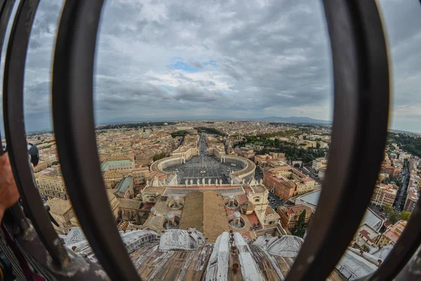 Vatican Oct 2018 Looking Panorama View Saint Peter Square Piazza — Stock Photo, Image