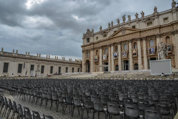 Vatican Października 2018 Plac Świętego Piotra Przed Peter Bazyliki Basilica — Zdjęcie stockowe