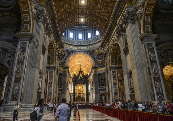 Roma Italia Octubre 2018 Interior Basílica San Pedro San Pietro — Foto de Stock