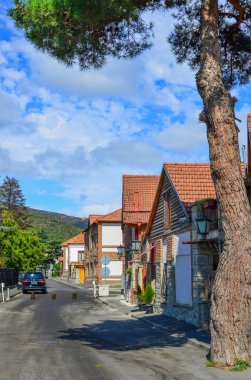 Mtsheta, Gürcistan - Eylül 26, 2018. Mtsheta, Gürcistan'ın eski binalar. Georgia, Mtsheta en eski şehirlerinden biri olan 1994 yılında Unesco Dünya Mirası oldu.