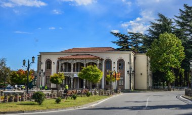 Mtsheta, Gürcistan - Eylül 26, 2018. Mtsheta, Gürcistan'ın eski binalar. Georgia, Mtsheta en eski şehirlerinden biri olan 1994 yılında Unesco Dünya Mirası oldu.