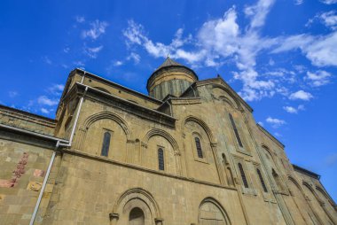 Mtsheta, Gürcistan Svetitskhoveli Katedrali. Gürcistan'da ikinci büyük kilise bina bir Ortodoks Katedrali olduğunu.