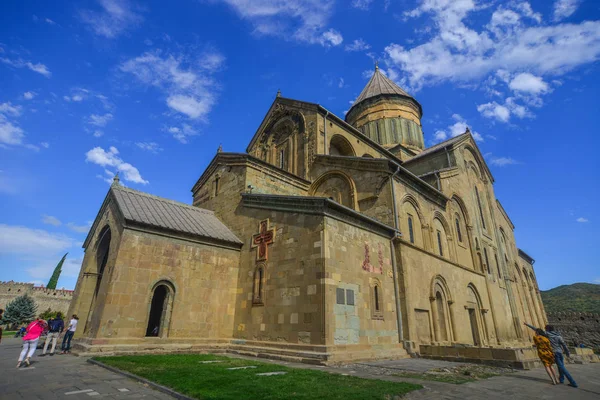 Mtskheta Geórgia Setembro 2018 Catedral Svetitskhoveli Mtskheta Geórgia Uma Catedral — Fotografia de Stock