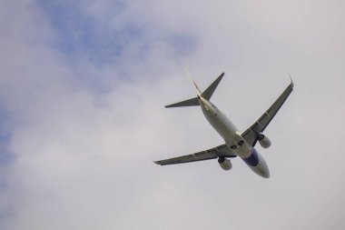 Saigon, Vietnam - 6 Ocak 2019. Malezya Havayolları Tan oğlu Nhat Havaalanı (Sgn) Saigon (Ho Chi Minh City), Vietnam kalktıktan bir Boeing 737-800 uçağı.