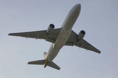 Saigon, Vietnam - 6 Ocak 2019. Singapur Havayolları Tan oğlu Nhat Havaalanı (Sgn) Saigon (Ho Chi Minh City), Vietnam kalktıktan bir Boeing 777-200er uçak.
