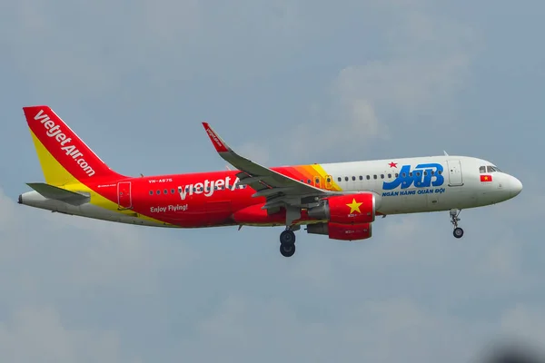 Saigon Vietnam Haziran 2018 Vietjet Tan Oğlu Nhat Havalimanı Sgn — Stok fotoğraf