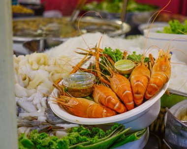 Karides, Bangkok, Tayland için Semt Pazarı Satılık.