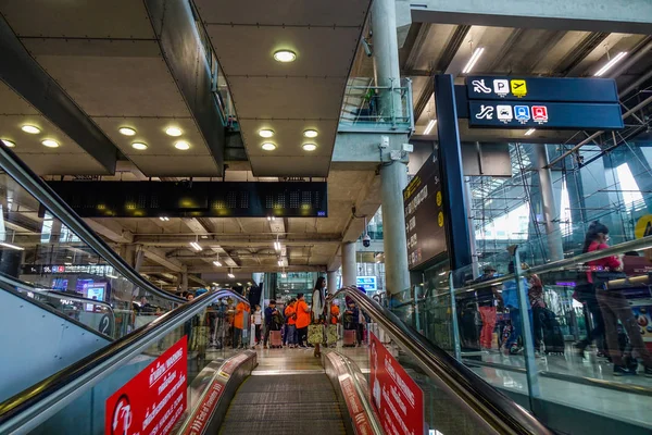 Bangkok Thajsko Duben 2018 Interiér Letiště Suvarnabhumi Bangkoku Thajsko Suvarnabhumi — Stock fotografie