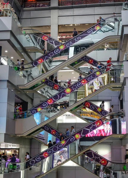 Bangkok Thaïlande Sept 2018 Escaliers Roulants Mobiles Centre Commercial Mbk — Photo