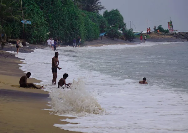 Mirissa Sri Lanka Desember 2018 Pantai Dan Laut Hari Hujan — Stok Foto