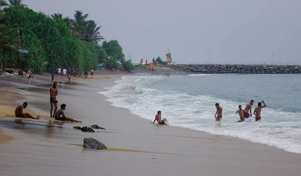 Mirissa Sri Lanka Dezembro 2018 Praia Mar Dia Chuvoso Mirissa — Fotografia de Stock