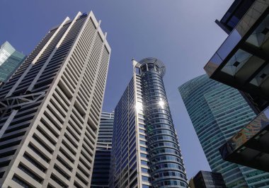 Singapur iş bölgesinde yer alan Modern binalar.