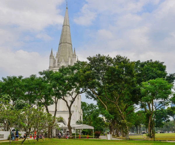 Singapore Febbraio 2018 Cattedrale Sant Andrea Singapore Cattedrale Sant Andrea — Foto Stock