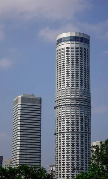 Singapore Feb 2018 Modern Buildings Singapore Gdp Value Singapore Represents — Stock Photo, Image